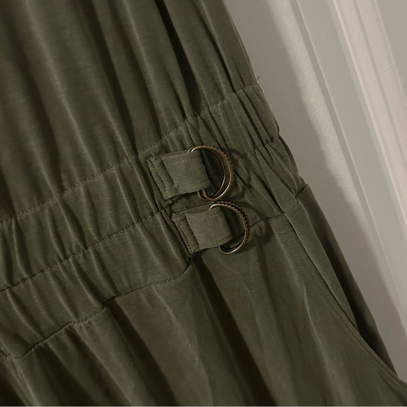 Anthropologie Saturday Sunday Belted Jumpsuit Moss Color Small - Picture 7 of 10